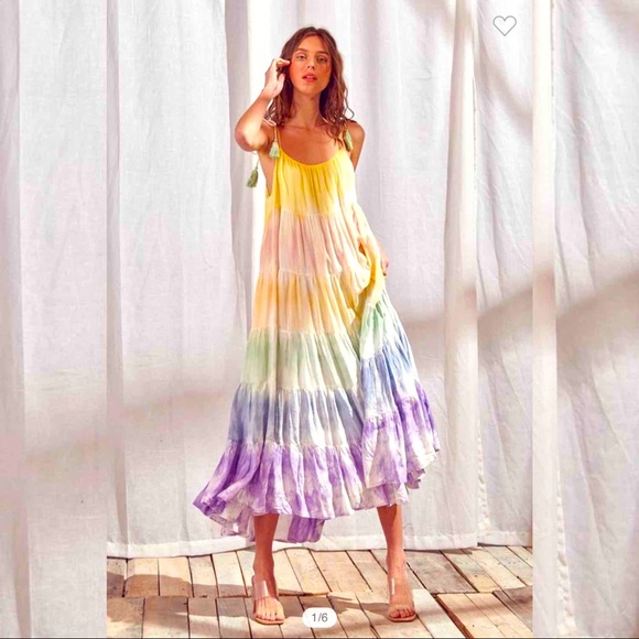 Storia Dresses & Skirts - LAST ONE Rainbow Color Block Maxi